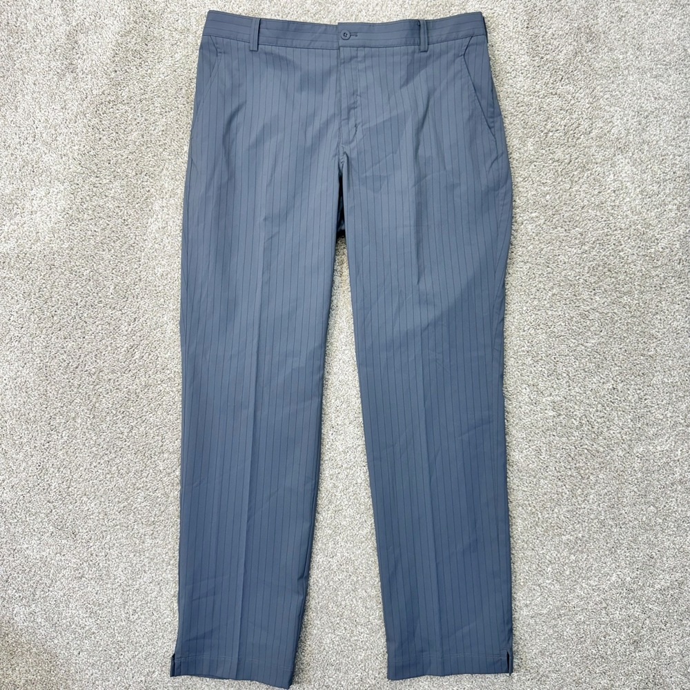 Nike Pants Men 36x32 Tour Performance Dri-FIT Grey Pinstripe EUC